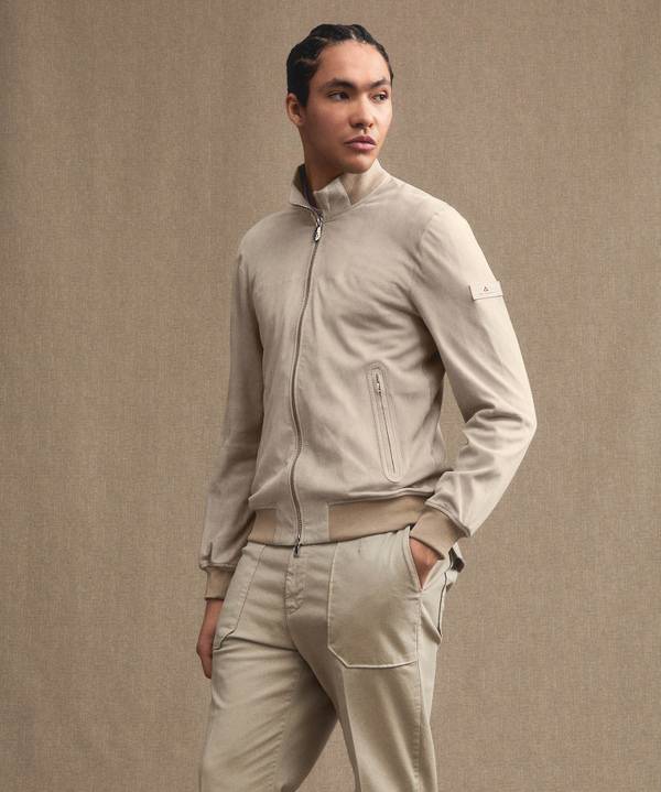 Peuterey Giacca Bomber In Pelle Scamosciata