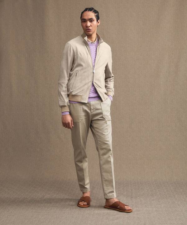 Peuterey Giacca bomber in pelle scamosciata