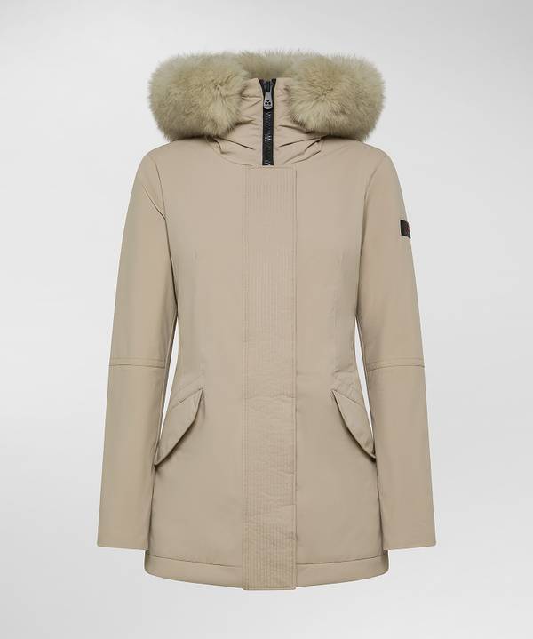 Peuterey Giacca Slim Con Pelliccia In Tono Colore