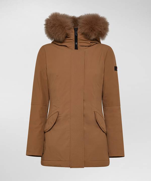 Peuterey Giacca Slim Con Pelliccia In Tono Colore