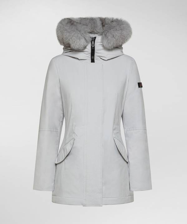 Peuterey Giacca Slim Con Pelliccia In Tono Colore