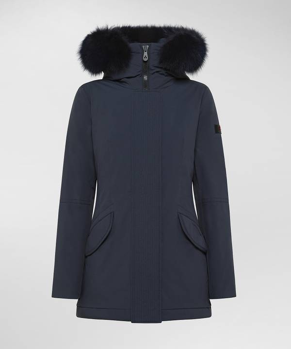 Peuterey Giacca Slim Con Pelliccia In Tono Colore