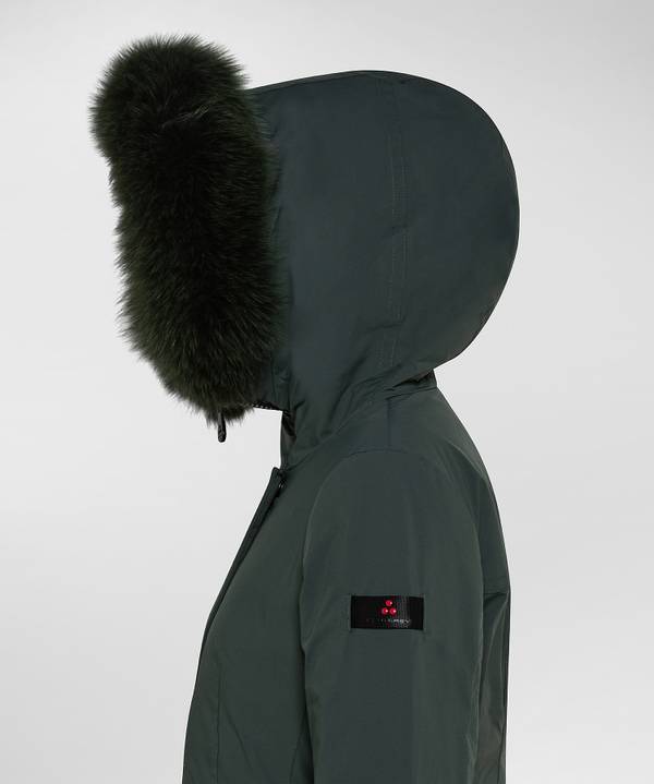 Peuterey Giacca Slim Con Pelliccia In Tono Colore