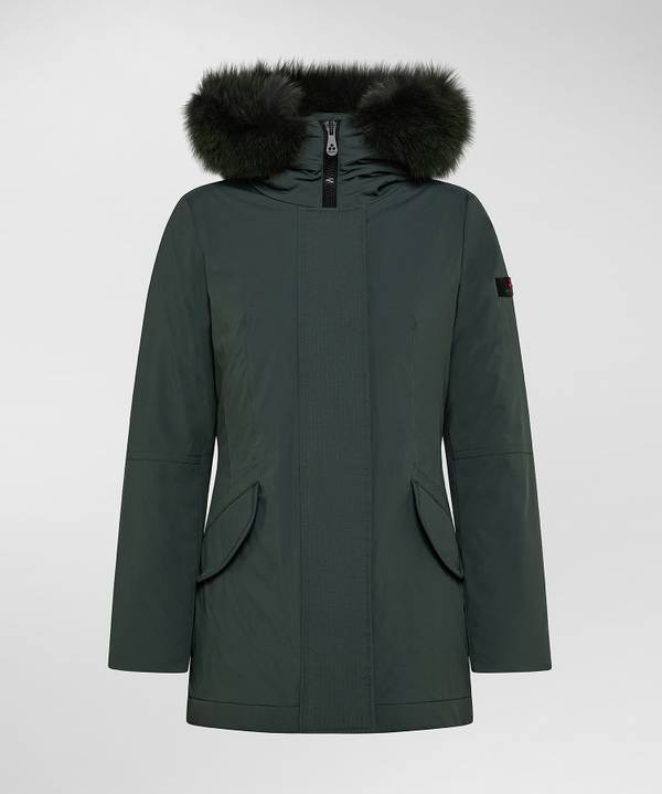 Peuterey Giacca Slim Con Pelliccia In Tono Colore