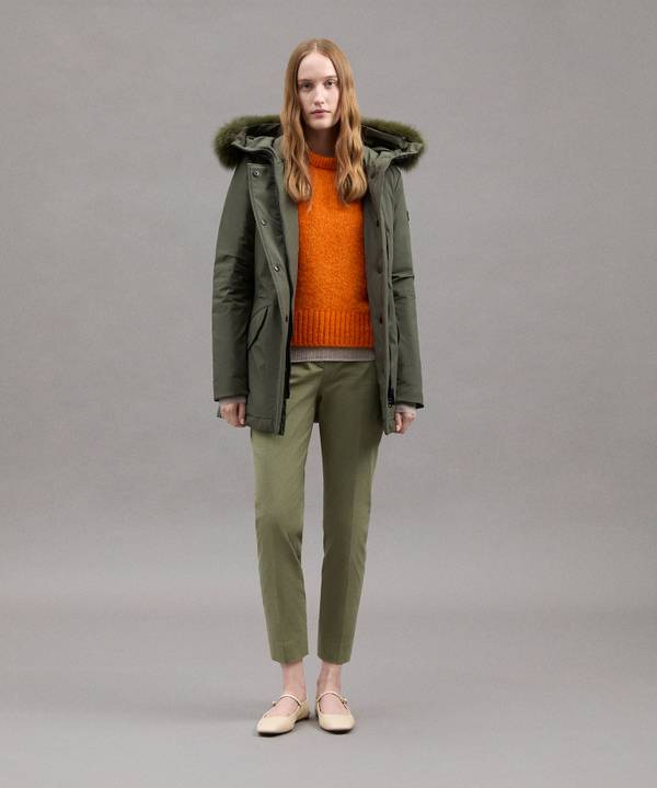 Peuterey Giacca Slim Con Pelliccia In Tono Colore