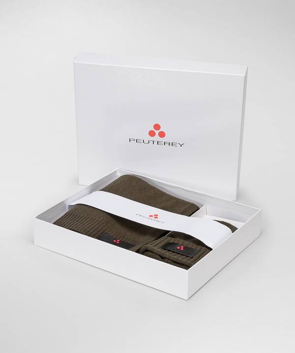 Peuterey Kit Berretto E Sciarpa In Misto Lana