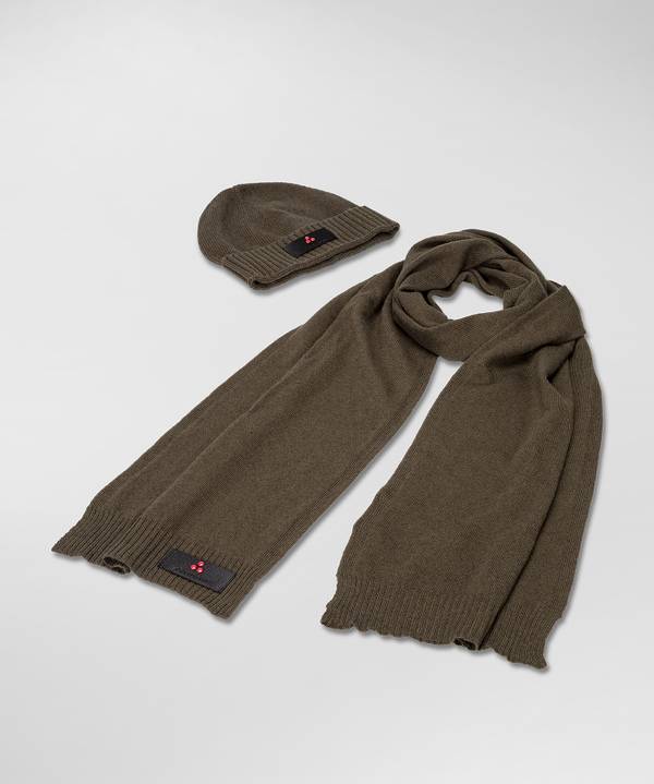 Peuterey Kit Berretto E Sciarpa In Misto Lana