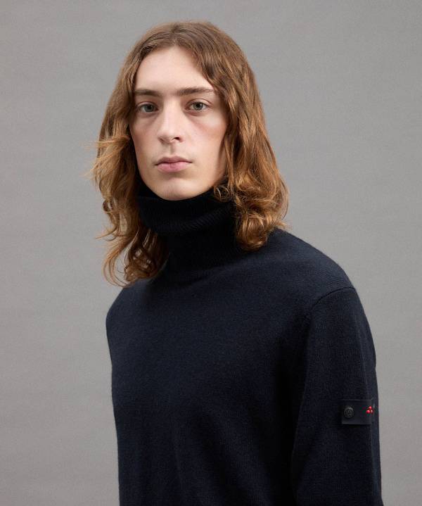 Peuterey Maglia A Collo Alto In Misto Lana Yak