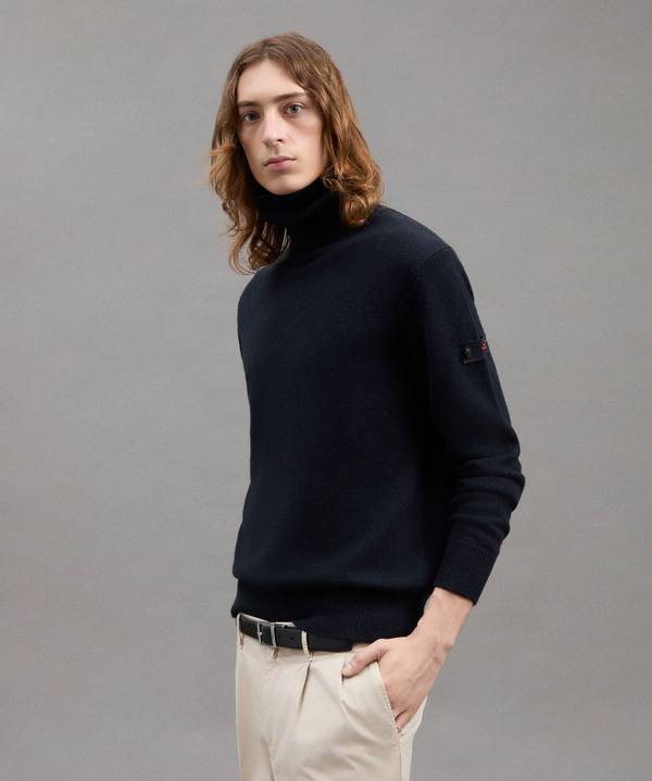 Peuterey Maglia A Collo Alto In Misto Lana Yak