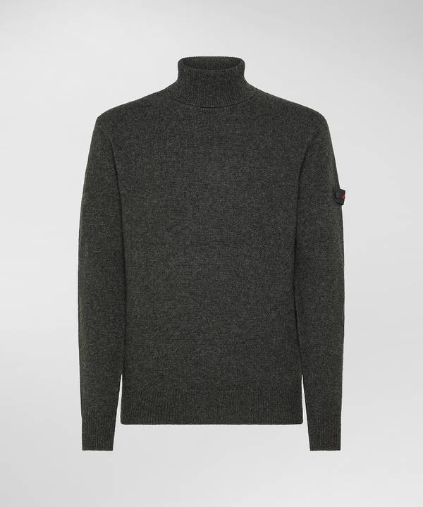 Peuterey Maglia A Collo Alto In Misto Lana Yak