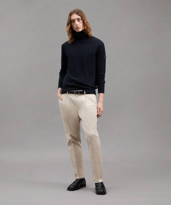 Peuterey Maglia A Collo Alto In Misto Lana Yak