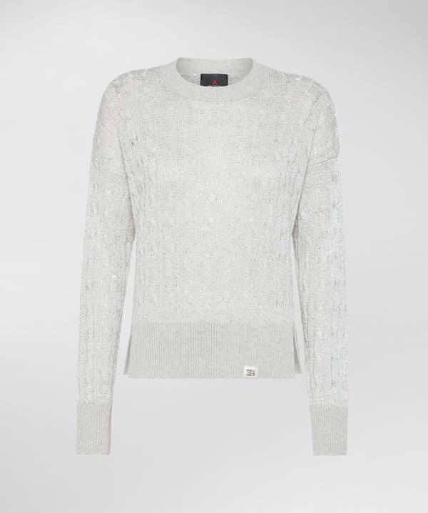 Peuterey Maglia A Trecce Con Paillettes