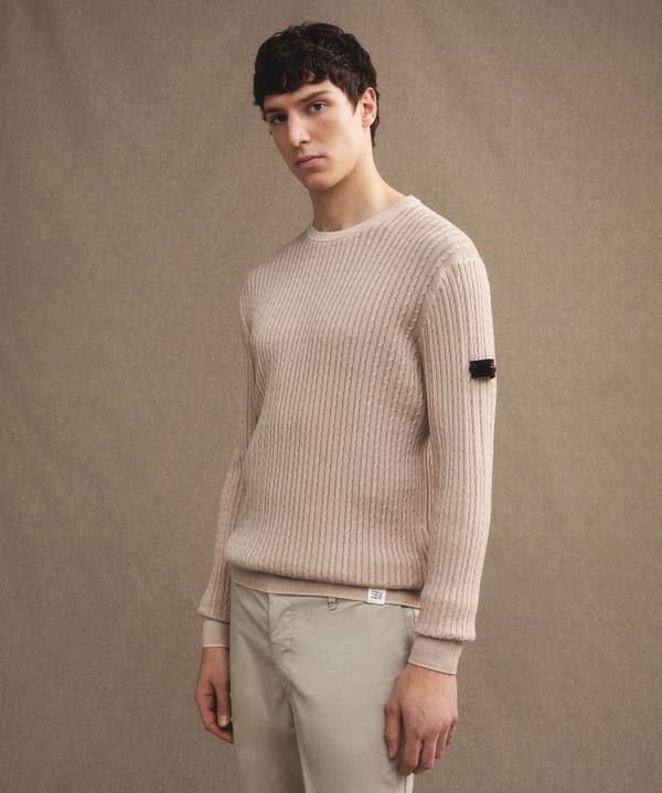 Peuterey Maglia A Trecce In Tricot Di Cotone