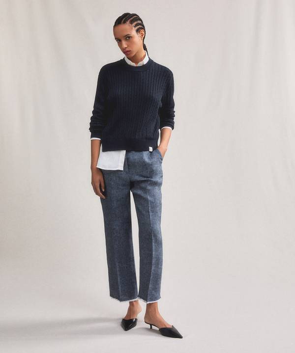 Peuterey Maglia a treccia in tricot di cotone