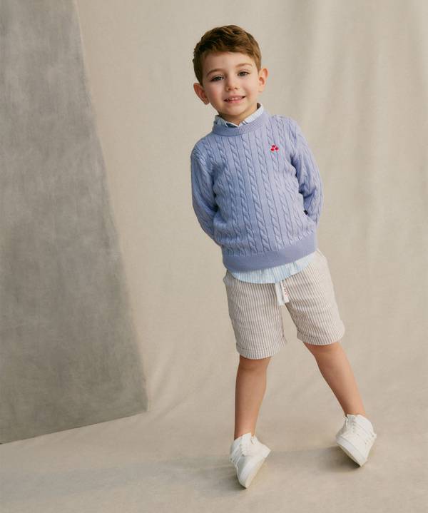 Peuterey Maglia con fantasia a treccia