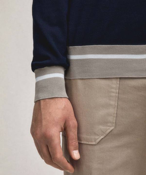 Peuterey Maglia Tricot Con Dettagli Rigati