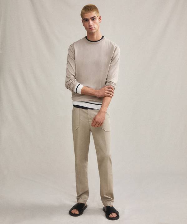 Peuterey Maglia tricot con dettagli rigati