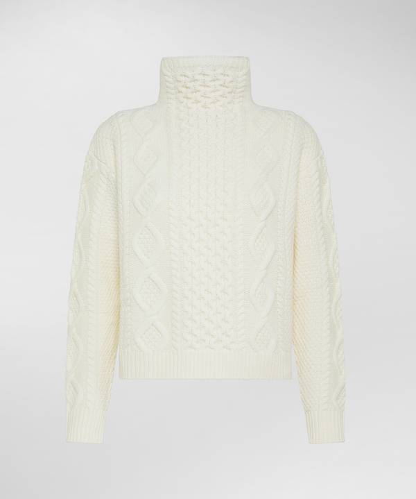 Peuterey Maglione A Collo Alto Con Motivo Aran