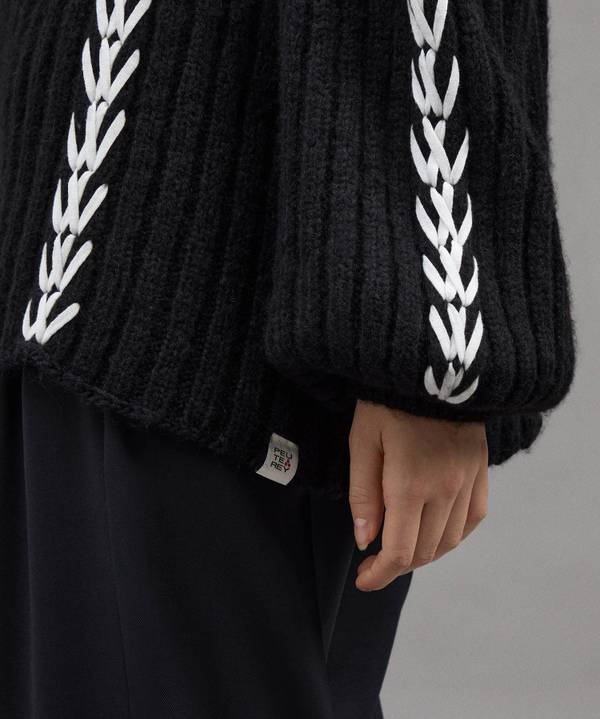 Peuterey Maxi Maglia In Alpaca Lavorata A Mano