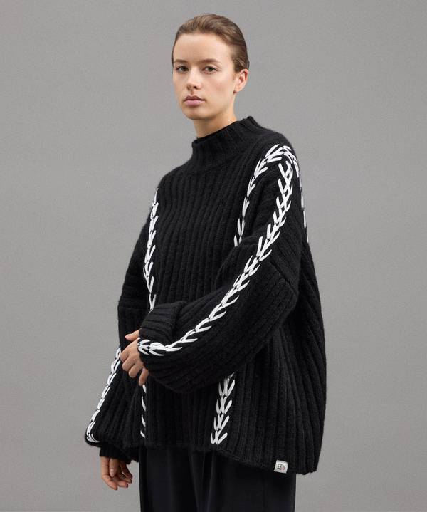 Peuterey Maxi Maglia In Alpaca Lavorata A Mano