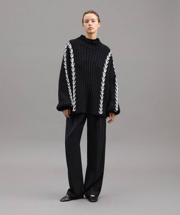 Peuterey Maxi Maglia In Alpaca Lavorata A Mano