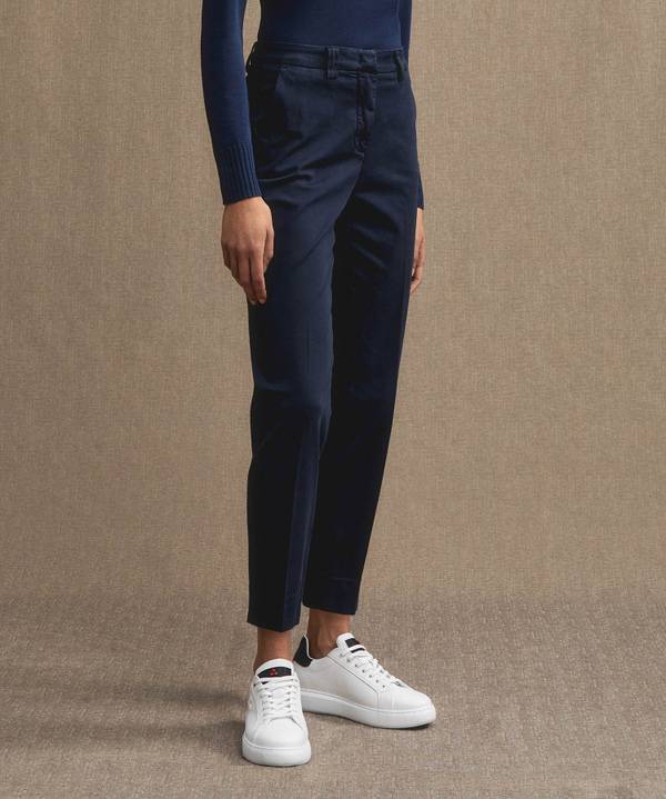 Peuterey Pantaloni In Gabardine Di Cotone Stretch