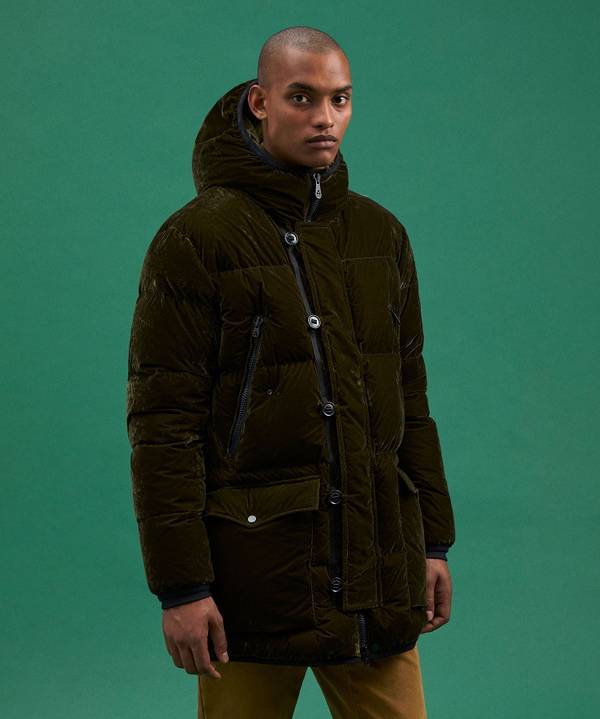 Peuterey Parka Lungo In Tessuto Made In Italy