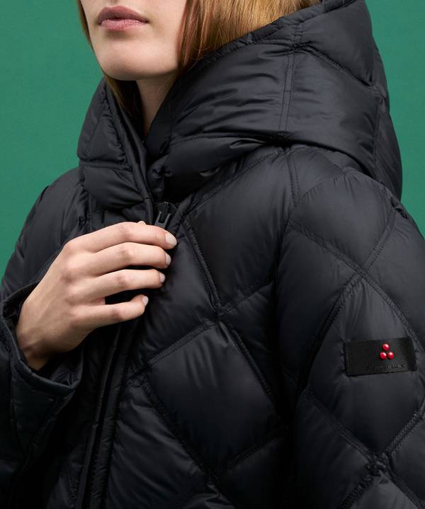 Peuterey Piumino Lungo Con Trapunta A Rombi