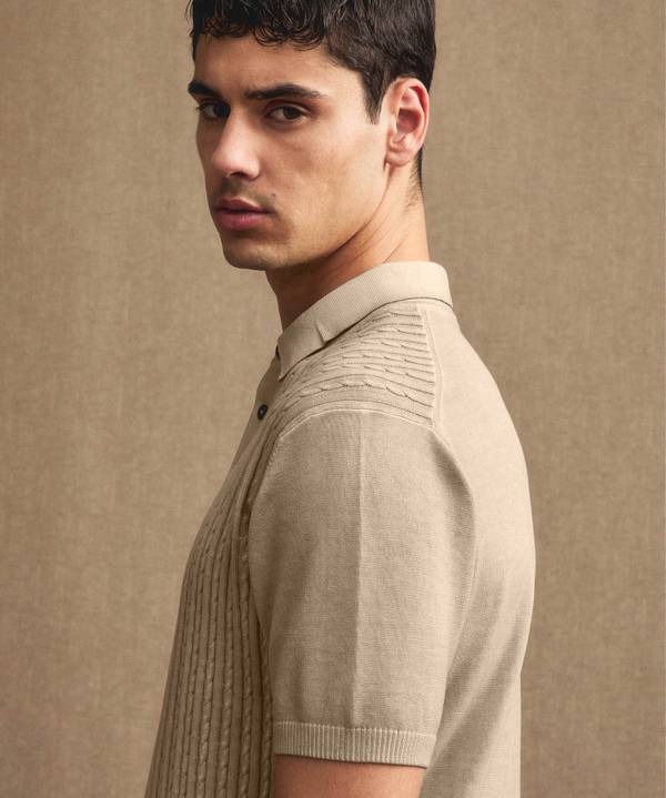 Peuterey Polo A Treccia In Tricot Di Cotone