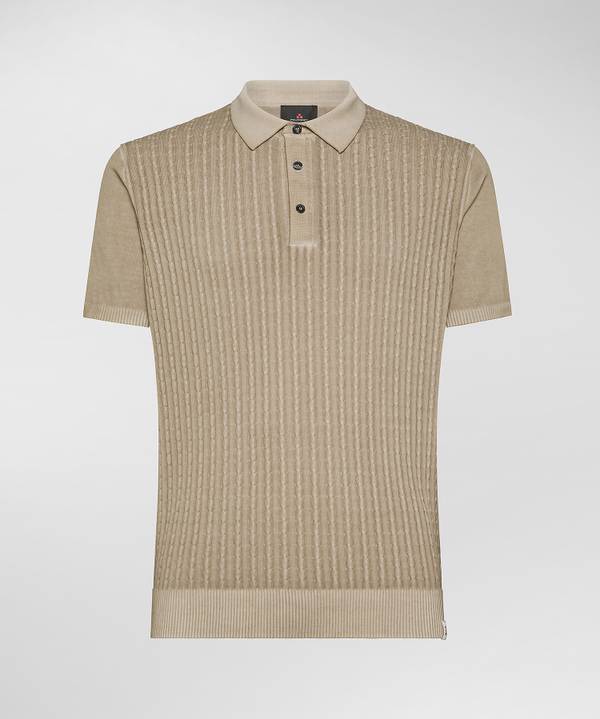 Peuterey Polo A Treccia In Tricot Di Cotone
