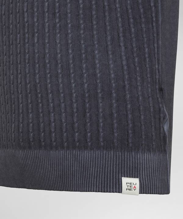 Peuterey Polo A Treccia In Tricot Di Cotone