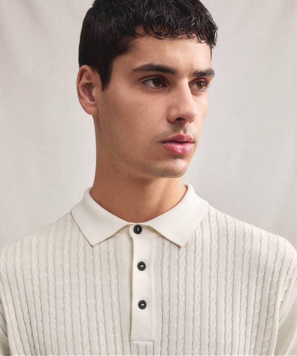 Peuterey Polo A Treccia In Tricot Di Cotone