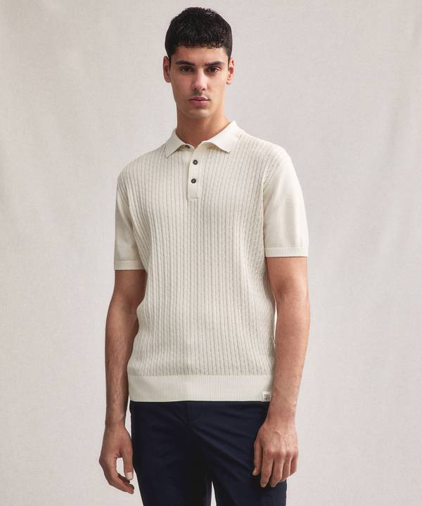 Peuterey Polo A Treccia In Tricot Di Cotone
