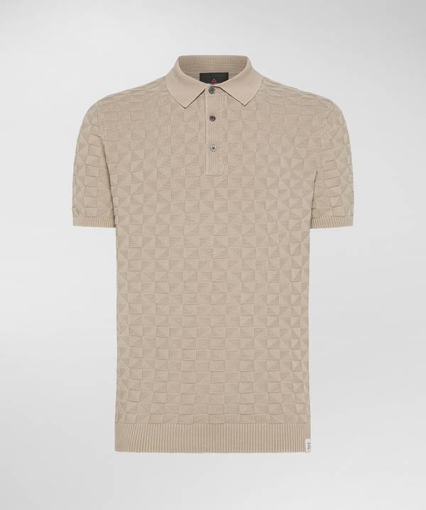 Peuterey Polo In Cotone Con Effetto 3D