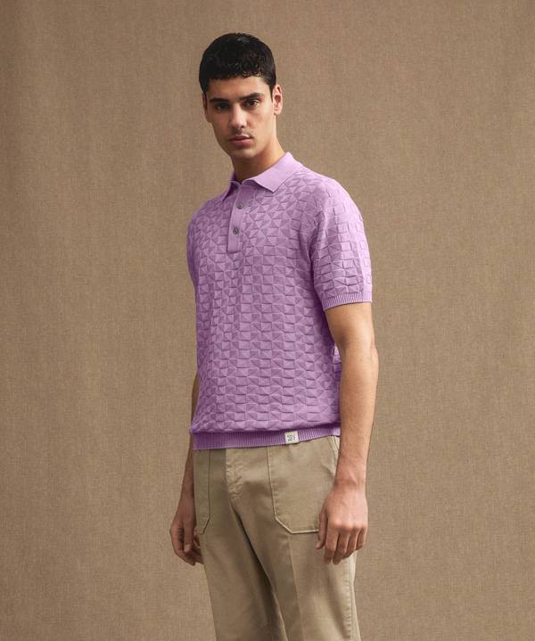 Peuterey Polo In Cotone Con Effetto 3D