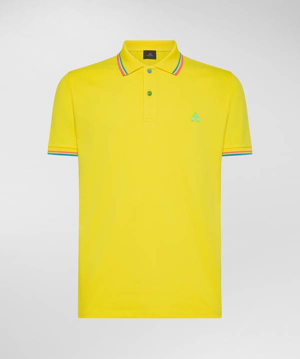 Peuterey Polo In Piquet Con Dettagli Fluo