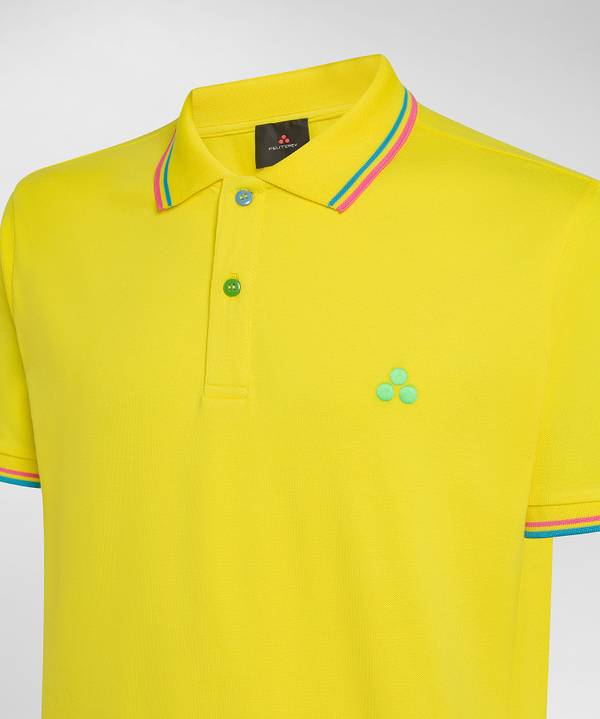 Peuterey Polo In Piquet Con Dettagli Fluo