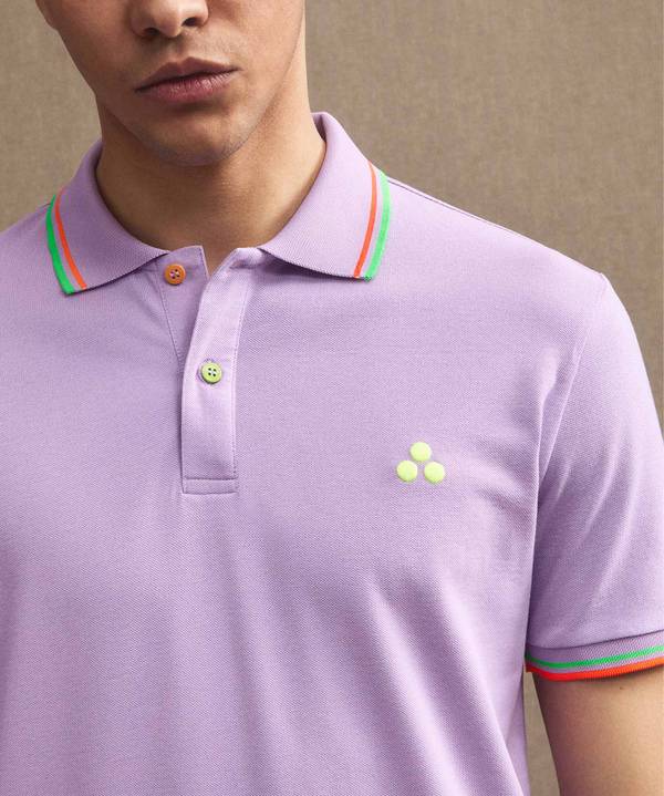 Peuterey Polo In Piquet Con Dettagli Fluo