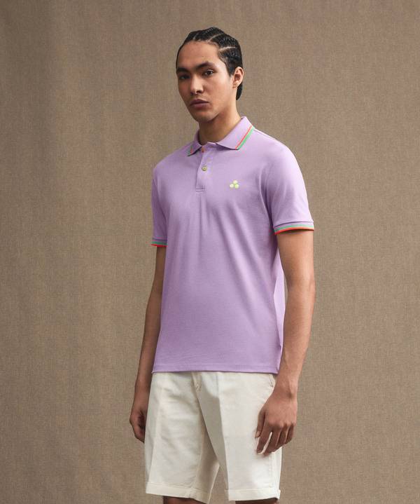 Peuterey Polo In Piquet Con Dettagli Fluo
