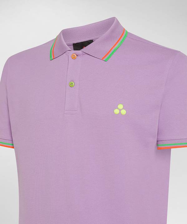 Peuterey Polo In Piquet Con Dettagli Fluo