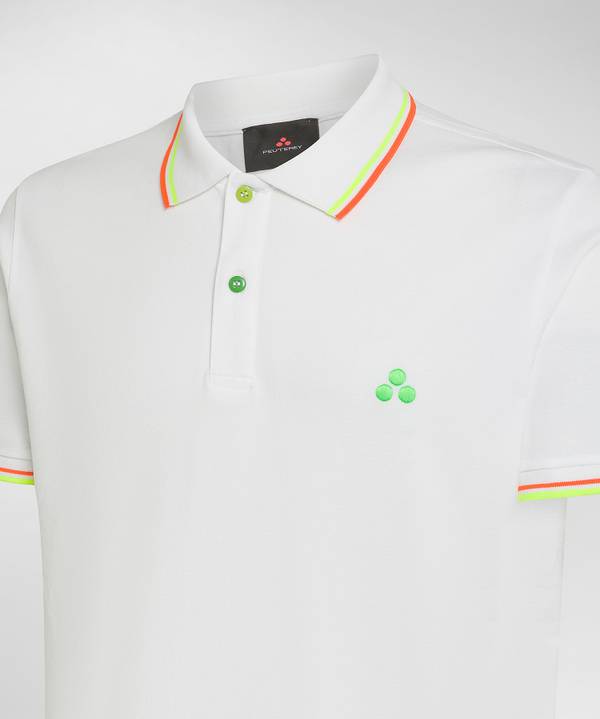 Peuterey Polo In Piquet Con Dettagli Fluo