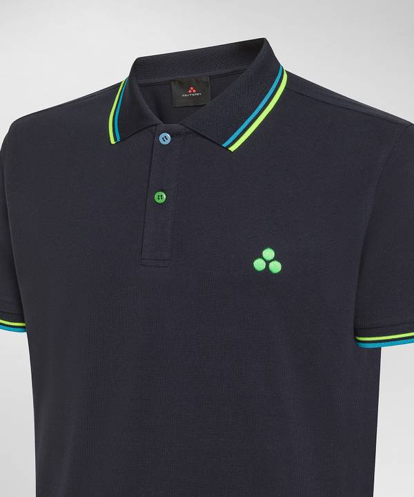 Peuterey Polo In Piquet Con Dettagli Fluo