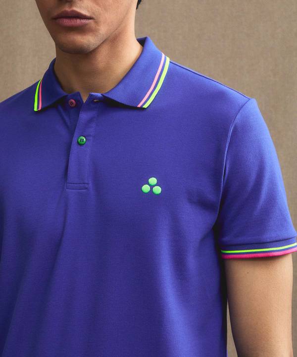 Peuterey Polo In Piquet Con Dettagli Fluo