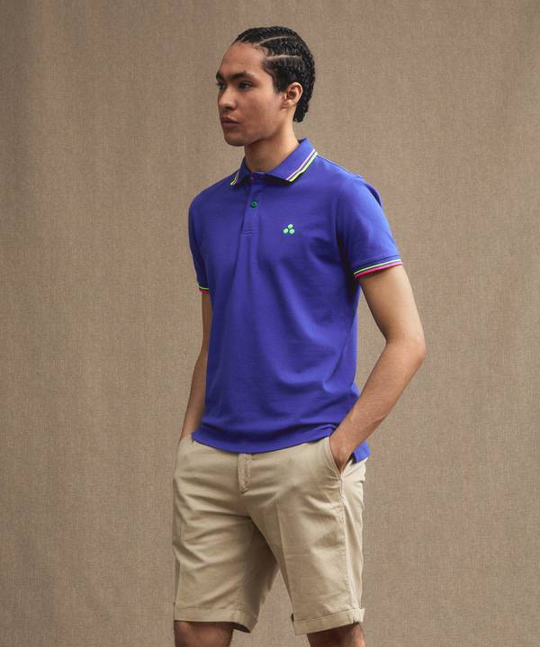 Peuterey Polo In Piquet Con Dettagli Fluo