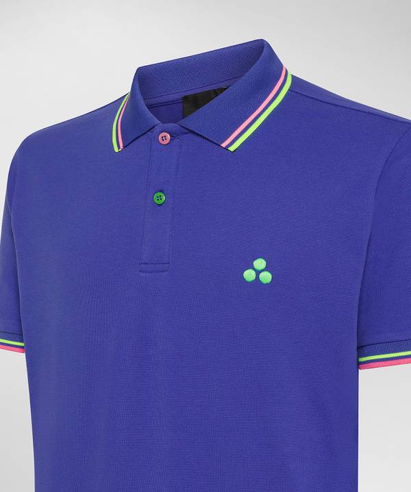 Peuterey Polo In Piquet Con Dettagli Fluo