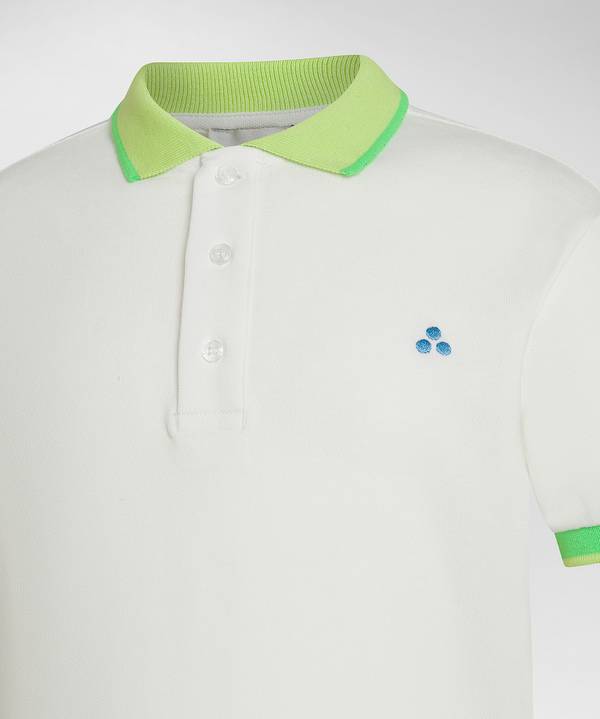 Peuterey Polo In Piquet Dettagli Fluo