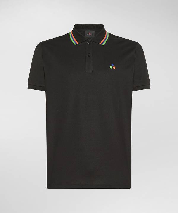 Peuterey Polo In Piquet Stretch Di Cotone E Seta