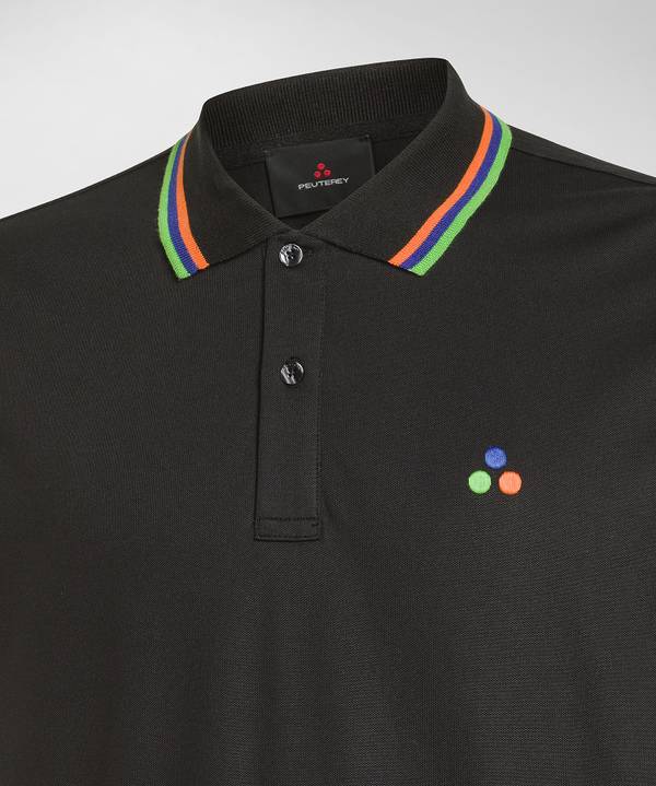 Peuterey Polo In Piquet Stretch Di Cotone E Seta