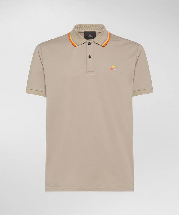 Peuterey Polo in piquet stretch di cotone e seta