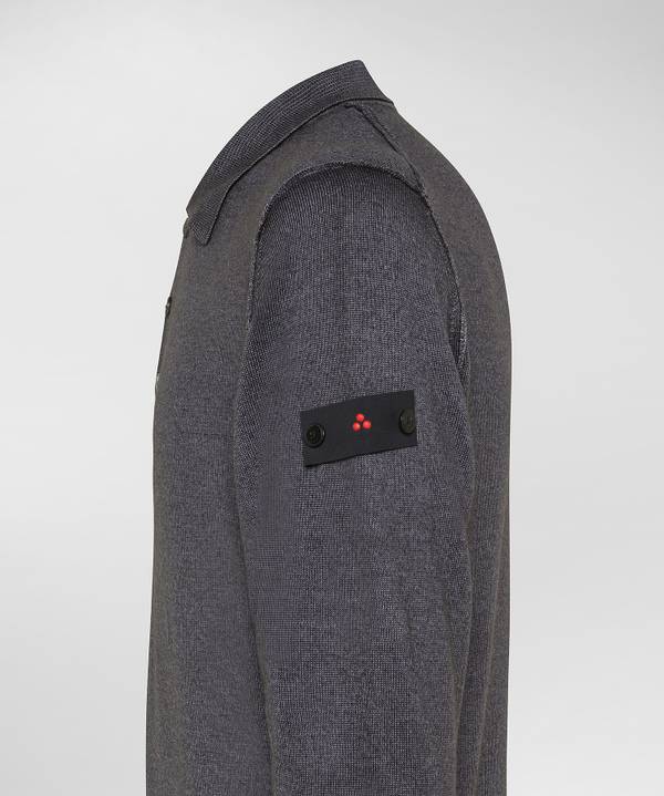 Peuterey Polo In Pura Lana Con Colletto